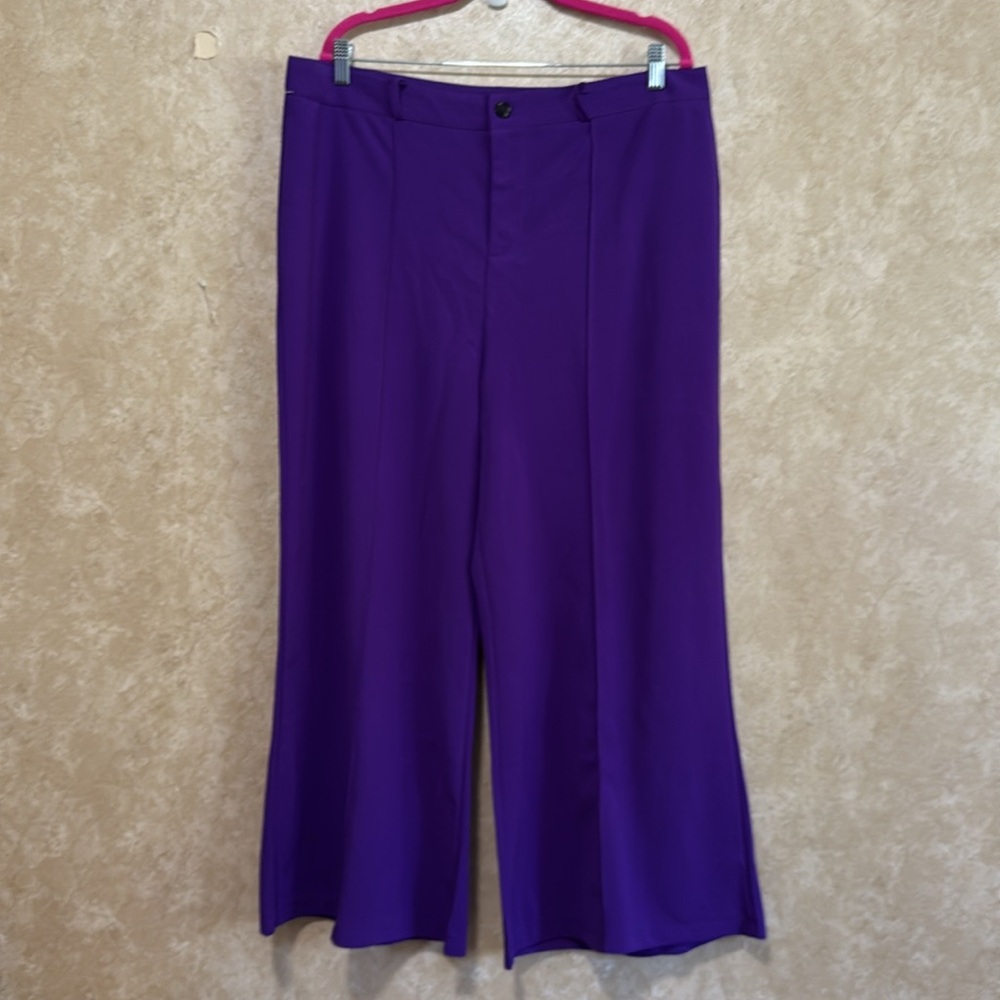 LSU purple wide leg pants waist 4O